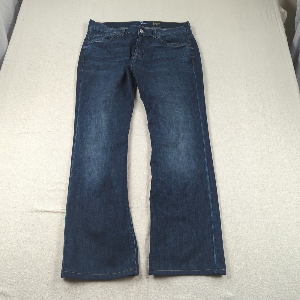 7 for all Mankind Jeans Mens 36x31 Blue Brett Boot Cut Western Cowboy